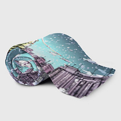 Плед флисовый Москва - новогодний салют, цвет: 3D-велсофт — фото 2