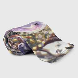 Плед флисовый Белая лошадка - единорожка, цвет: 3D-велсофт — фото 2