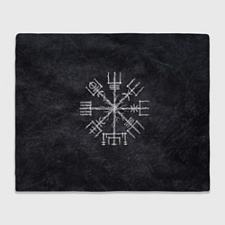 Плед флисовый Мистический компас рун вегвизир, цвет: 3D-велсофт