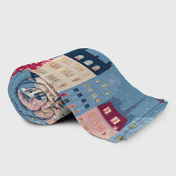 Плед флисовый Новогоднее гуляние у красной елки, цвет: 3D-велсофт — фото 2