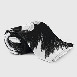 Плед флисовый Реал Мадрид черно белые краски, цвет: 3D-велсофт — фото 2