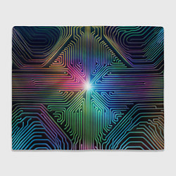 Плед флисовый Линейная графика, цвет: 3D-велсофт