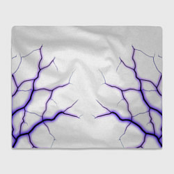 Плед флисовый Color white purple, цвет: 3D-велсофт