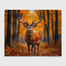 Плед Осенний лес с оленем