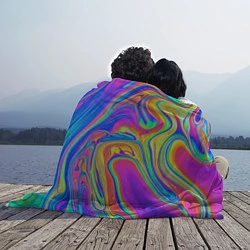 Плед флисовый Цветные разводы, цвет: 3D-велсофт — фото 2
