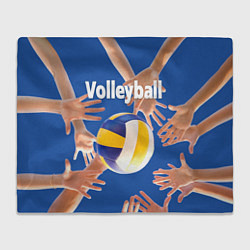 Плед флисовый Волейбол играют все, цвет: 3D-велсофт