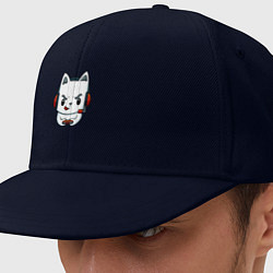 Кепка-снепбек Кот игроман The cat is a gambler, цвет: тёмно-синий