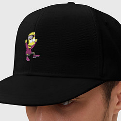 Кепка-снепбек Барт Симпсон в прыжке, цвет: черный