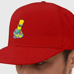 Кепка-снепбек Барт Симпсон считает выручку, цвет: красный