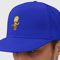 Кепка-снепбек Lisa Simpson с гусеницей на даче, цвет: синий