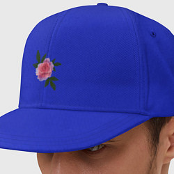 Кепка-снепбек Размытая акварельная роза, цвет: синий