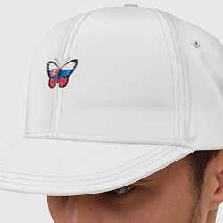 Кепка-снепбек Словакия бабочка, цвет: белый