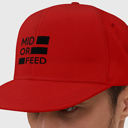 Кепка-снепбек Mid or feed, цвет: красный