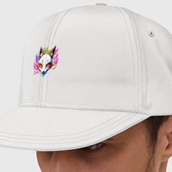 Кепка-снепбек Лисица киберпанк, цвет: белый