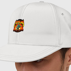 Кепка-снепбек Рок группа Футурама - гитарист Бендер, цвет: белый