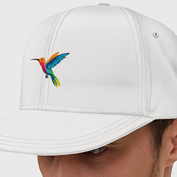 Кепка-снепбек Колибри яркая, цвет: белый