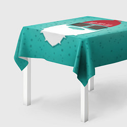 Скатерть для стола Санта хипстер, цвет: 3D-принт — фото 2
