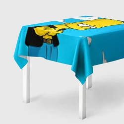 Скатерть для стола Задумчивый Барт, цвет: 3D-принт — фото 2