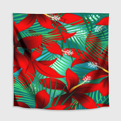 Скатерть для стола Red Flower, цвет: 3D-принт