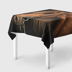 Скатерть для стола Взгляд коня, цвет: 3D-принт — фото 2
