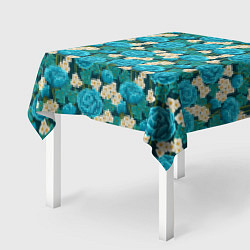 Скатерть для стола Голубые розы, цвет: 3D-принт — фото 2