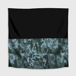 Скатерть для стола Камуфляж: черный/синий, цвет: 3D-принт