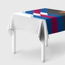 Скатерть для стола Barcelona FC: White style, цвет: 3D-принт — фото 2