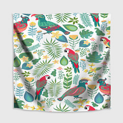 Скатерть для стола Попугаи в тропиках, цвет: 3D-принт