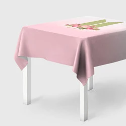 Скатерть для стола BTS: Pink Flowers, цвет: 3D-принт — фото 2
