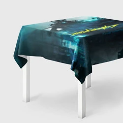 Скатерть для стола Cyberpunk 2077: Techno, цвет: 3D-принт — фото 2