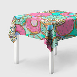 Скатерть для стола Сахарные пончики, цвет: 3D-принт — фото 2