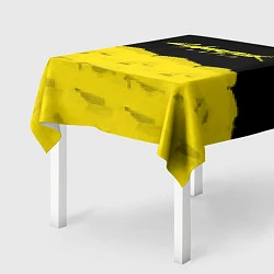 Скатерть для стола Cyberpunk 2077: Yellow & Black, цвет: 3D-принт — фото 2