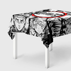 Скатерть для стола Kimetsu no yaiba чернобелый аниме коллаж, цвет: 3D-принт — фото 2
