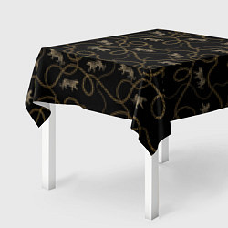 Скатерть для стола Versace Леопарды и цепи, цвет: 3D-принт — фото 2