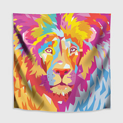 Скатерть для стола Акварельный лев, цвет: 3D-принт