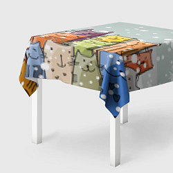 Скатерть для стола Котики, цвет: 3D-принт — фото 2