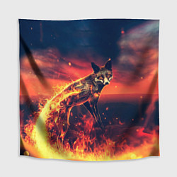 Скатерть для стола Огненная лиса, цвет: 3D-принт