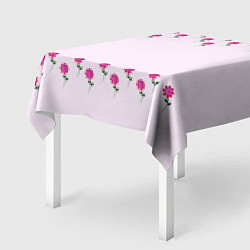 Скатерть для стола Розовые цветы pink flowers, цвет: 3D-принт — фото 2