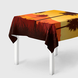 Скатерть для стола Лето, Пальмы, вечер, цвет: 3D-принт — фото 2