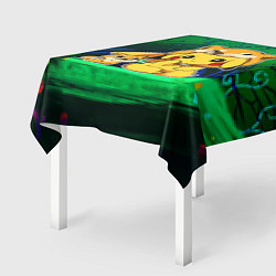 Скатерть для стола Пикачу и корги, цвет: 3D-принт — фото 2