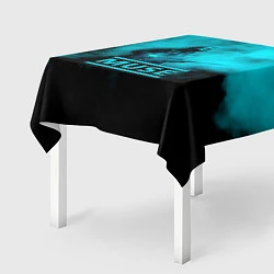 Скатерть для стола Мэттью Беллами бирюзовый туман Muse, цвет: 3D-принт — фото 2