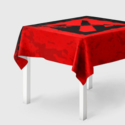 Скатерть для стола DOTA 2 RED BLACK LOGO, БРЫЗГИ КРАСОК, цвет: 3D-принт — фото 2