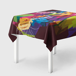 Скатерть для стола Голова тигра поп-арт, цвет: 3D-принт — фото 2