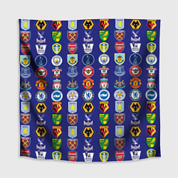 Скатерть для стола Футбольные клубы Английской Премьер Лиги, цвет: 3D-принт