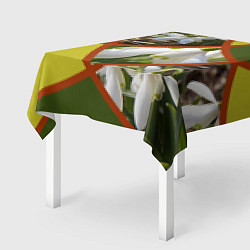 Скатерть для стола Весна 8 Марта Подснежники, цвет: 3D-принт — фото 2