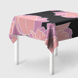Скатерть для стола Розовые цветы-кристаллы, цвет: 3D-принт — фото 2