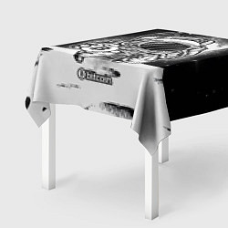 Скатерть для стола Космонавт с биткоином, цвет: 3D-принт — фото 2