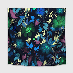 Скатерть для стола Color summer night Floral pattern, цвет: 3D-принт