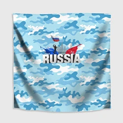 Скатерть для стола Russia: синий камфуляж, цвет: 3D-принт