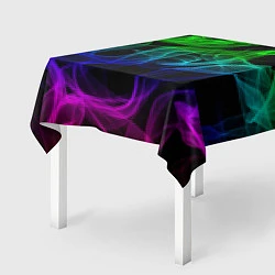 Скатерть для стола Разноцветный неоновый дым, цвет: 3D-принт — фото 2